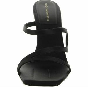 ILIO SMERALDO Maeve Black Slip On Open Toe Heel Shoes NWT Size 38